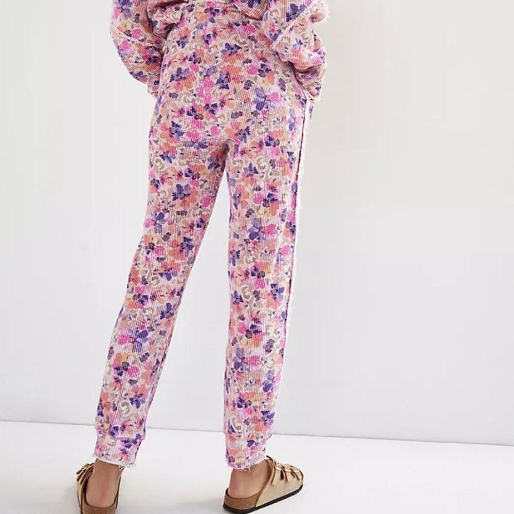 LoveShackFancy Clea Butterfly Waffle Knit Jogger Pant - Picture 2 of 7
